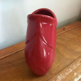Estate 2006 GurglePot Red Fish Ceramic Vase Pot – signed on bottom – 6.  25 inches 2