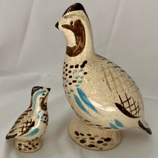 Red Wing Pottery Bob White Quail Salt Shaker & Hors D’ Oeuvres 8.  5 " Hand Painted