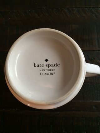 KATE SPADE YORK BY LENOX ALL IN GOOD TASTE STRIPE 12 OZ MUGS / COFFEE CUP 3