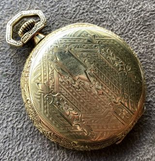 14k Gold Filled 25 Years 12s Pocket Watch Case - Very