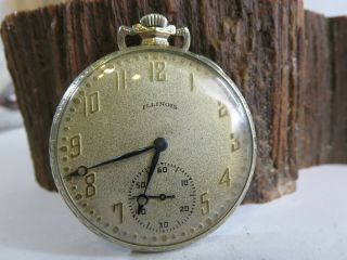 1926 Illinois Marquis Autocrat Pocket Watch 17j 12s Gr525 3xt 14k Gf Repair E4