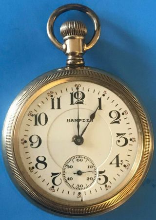 1917 Hampden " Wm.  Mckinley " Pocket Watch - 17j 16s Gf Case