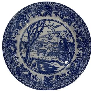 Blue Willow Vintage 9” Plate Made In Japan Blue & White