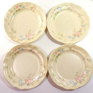 Pfaltzgraff Tea Rose - Set Of 4 - Salad Plates Bread Butter Dessert Ceramic 7 "