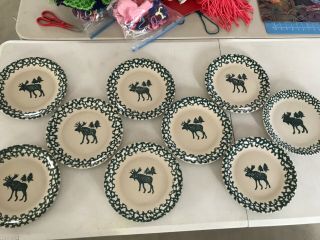 Tienshan Folk Craft Moose Country Dinner Plates 10 1/4