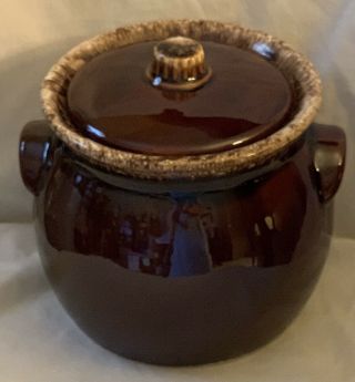 Vintage Hull Brown Bean Pot Or Cookie Jar