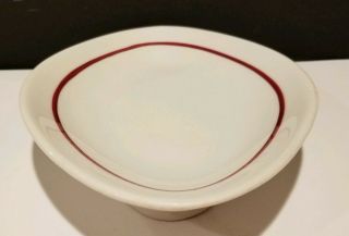 Jackson China Chop Suey Plate (1951) Restaurant Ware 9.  5 X 7 Inches Red Stripe