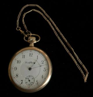 South Bend Watch Co.  Pocket Watch With Chain Still
