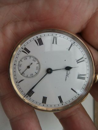 Waltham Gold Plated Open Face Traveller Pocket Watch 19336465