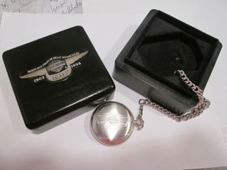 1903 - 1998 Harley Davidson 95th Anniversary Pocket Watch In Orig Box