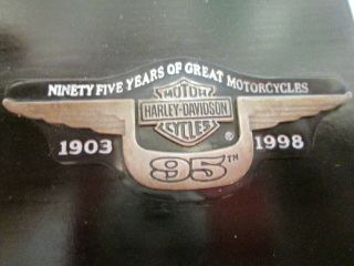 1903 - 1998 HARLEY DAVIDSON 95th Anniversary Pocket Watch in orig box 2