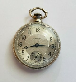 Vintage Langendorf Stratford Pocket Watch,  Dueber 10k Gold Case