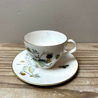 Royal Worcester Tea Cup And Saucer Strawberry Fair
