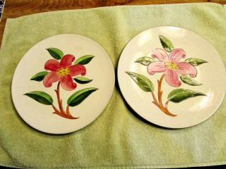 2 Vintage Stangl Pottery Prelude Pattern Plates 9 ¼ Inches Wide