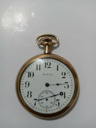 Vintage Elgin 17 Jewels Pocket Watch Runs
