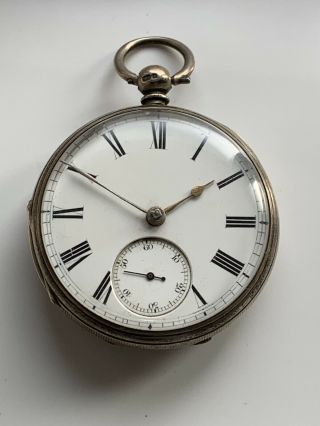 1873 London Hallmarked Silver Fusee Gents Pocket Watch By Henry William Griffin