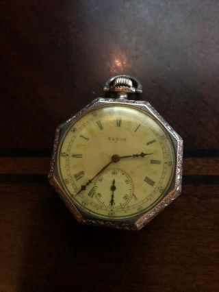 1923 Elgin Grade 303 Model 3 Class 114 12s 7 Jewels Pocket Watch - To Fix