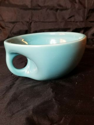 Vintage Elan Pottery Handmade Ceramic " Buddha " Bowl 18 Oz Blue