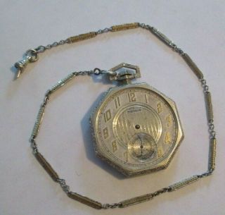 Vintage Waltham Pocket Watch 17 Jewels 12s Open Face 14k Gold Filled Fayhs Fob