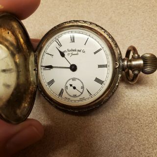 Vintage Sears & Roebuck Swiss Made 17 Jewel Wind Up Pocket Watch E Pluribus Unum