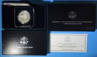 1997 Proof National Law Enforcement Officers Commemorative Silver Dollar $1