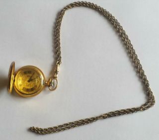 Vintage Arnex Mini Pocket or Pendant Watch w/ chain; 17 - Jewel Incabloc Mvmt. 3