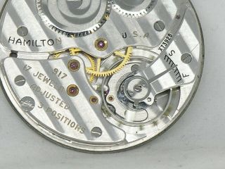 10s 17j Hamilton 917 Nickel Movement & Dial,  Silver And Gold Dial,  Running