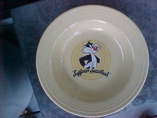 Fiestaware Looney Tunes Sylvester Rimmed Soup Bowl Fiesta Yellow - Total