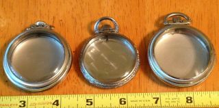 Vintage Pocket Watch Cases - Set Of Three (3) - Cases Only - No