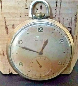 Wittnauer Pocket Watch Vintage 15 Jewel 10k Rolled Gold Case