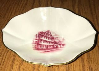 Hochst Porcelain J W Von Goethe Small Trinket Plate Bowl Dish Goethe House