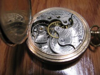 Vintage Elgin Pocket Watch 15 Jewel,  Gold Plate,  1 1/2 Inch Diameter