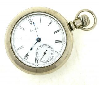 1892 Waltham 18s Mans Pocket Watch W/ Thick Glass Crystal