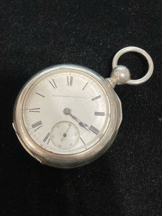 Elgin Model 1 Grade 13 18s 11j Silveride Case Keywind Pocket Watch