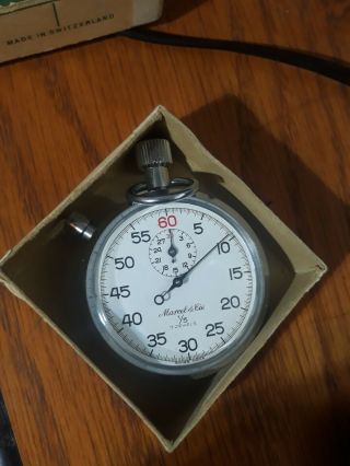 Vintage,  Marcel & Cie,  Swiss Made 1/5 7 Jewels Pocket Timer Stopwatch