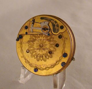 130 Years Old Movement Keystone Watch Co.  15 Jewels Hunter Case 18s Pocket Watch