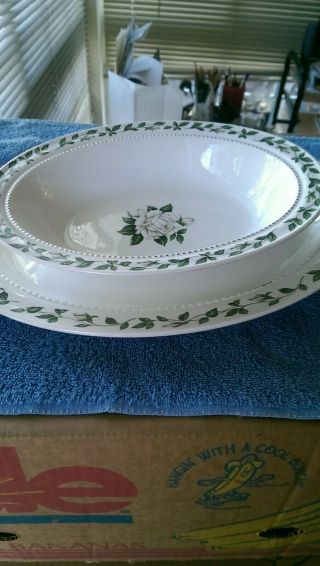 Superior Hall Quality Dinnerware.  Cameo Rose Platter And Vegetable Bowl