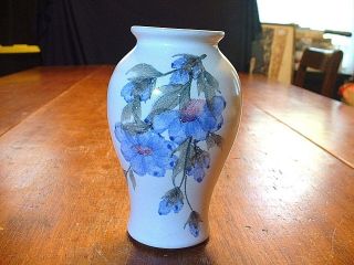 Vintage Hand Painted Nova Scotia Art Pottery Vase Signed Clayworks Hfx Ns