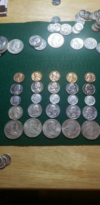 1960 Coin Set,  5 Total,  Coins Are Uncirculated,  Really