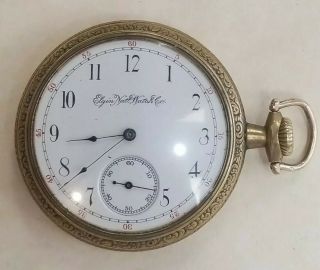 1891 Elgin National Watch Co 15j Pocket Watch Runs