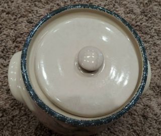 Home & Garden Party USA MAGNOLIA Bean Pot with Lid Handled 6 1/4 