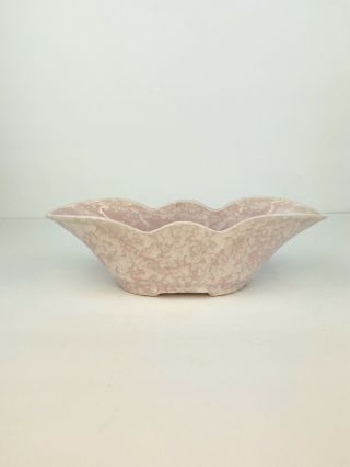 Vintage Usa Pottery Pink And White Speckled Planter