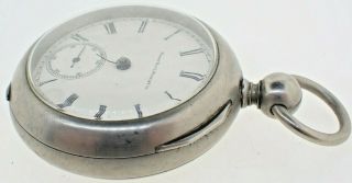 Antique 18 Size Elgin Key Wind Pocket Watch Grade 97 Silveroid forParts orRepair 2