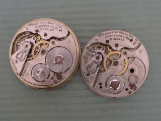 HAMILTON 16 SIZE,  CALIBER 974 MOVEMENTS FOR THE WATCHMAKER OR PARTS HOUSE. 2