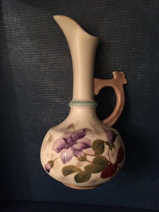 Vintage Robert Hanke Made In Austria Porcelain Ceramic Hand Painted Ewer Pitcher