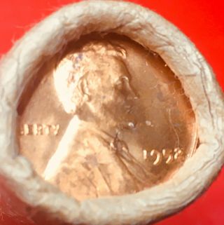 1952 - P / Steel Tails Wheat End Obw Bank Wrap Lincoln Wheat Penny Roll