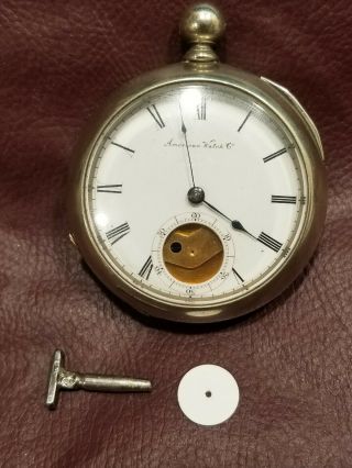 Waltham P.  S.  Bartlett Model 1857 O.  F.  18s,  11 Jewel,  Key Wind Pocket Watch