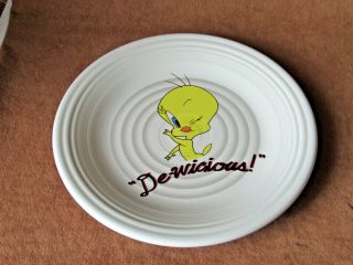 Fiesta Ware Looney Tunes Tweety Bird Dinner Plate 10 1/2 " White