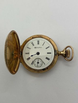 1900 Hampden Molly Stark 3/0 7j Gold Filled Hunter Case Pocket Watch Non - Running