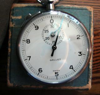 Vintage Swiss Gallet Timer Stop Watch